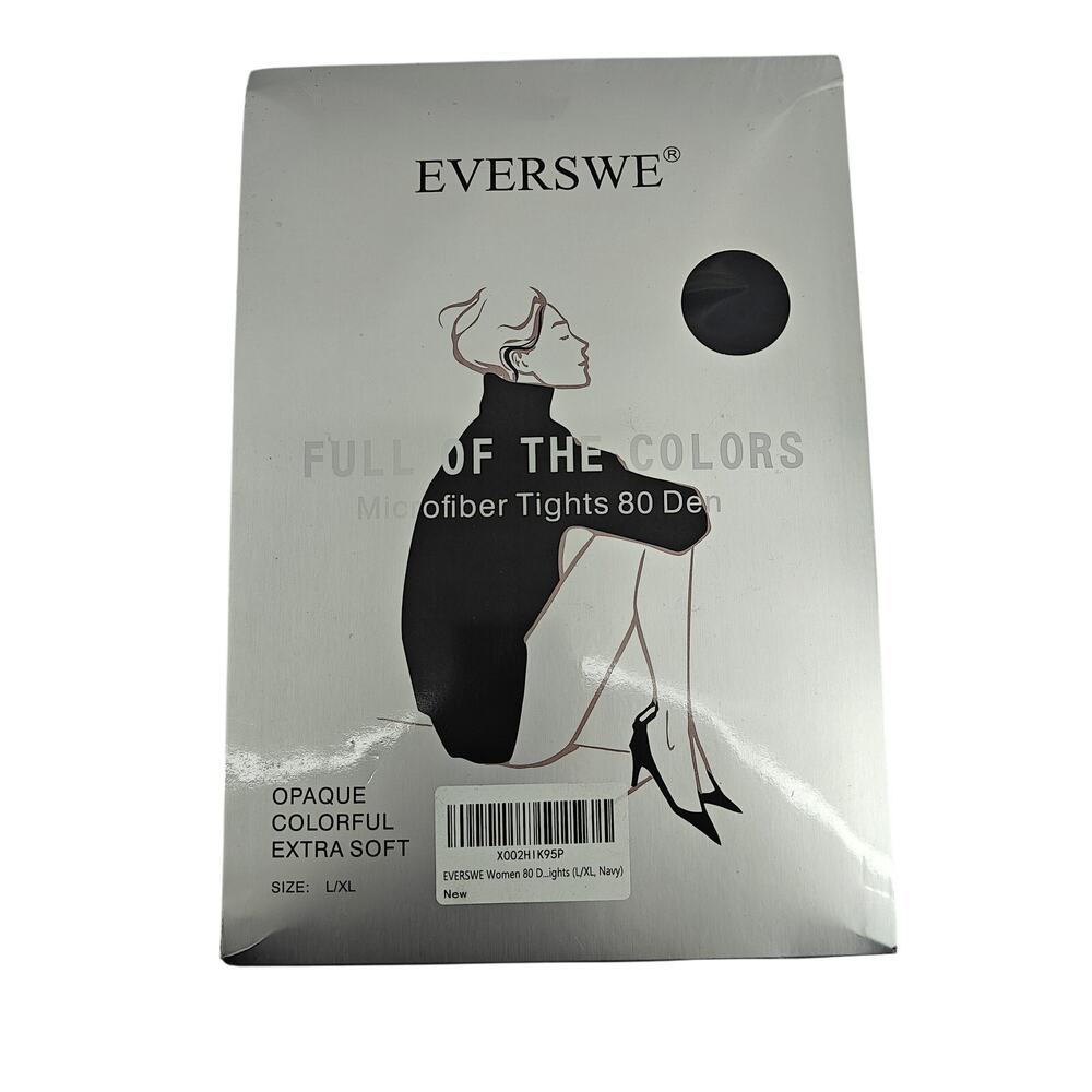 Verswe Women's 80 Den Extra Soft Opaque Tights Women's L/XL 3 Packs